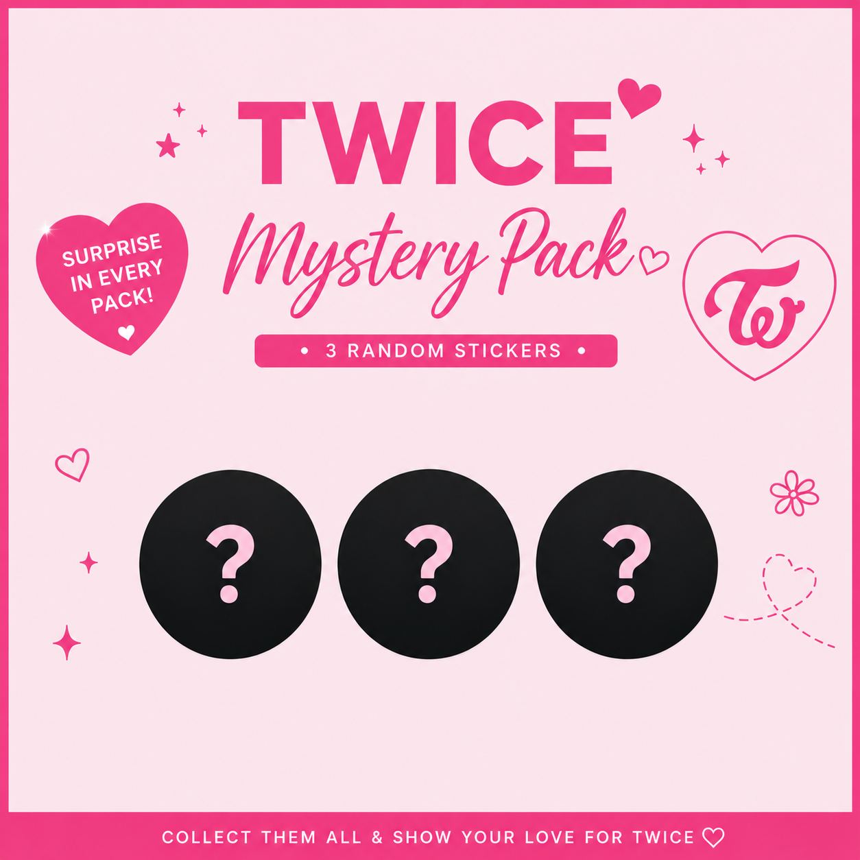 Pacote Mistério TWICE 3 Stickers
