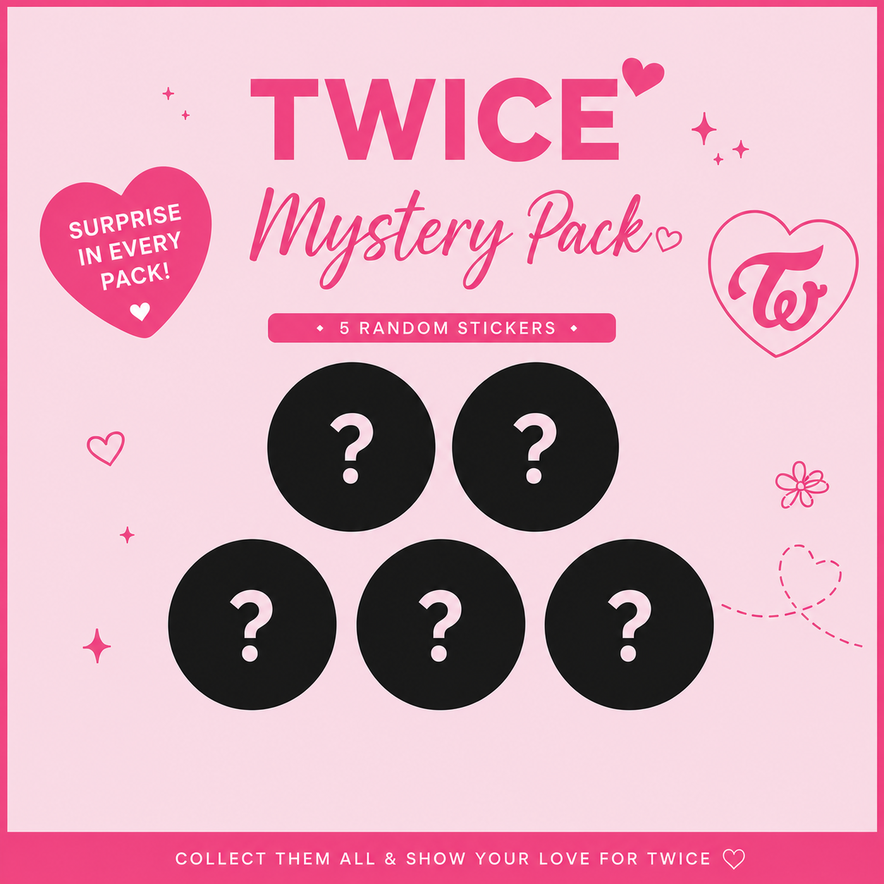 Pacote Mistério TWICE 5 Stickers